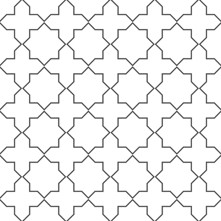Seamless geometric pattern. Monochrome graphic repeating design. Modern minimalist stylish ornament. Vector illustrationのイラスト素材