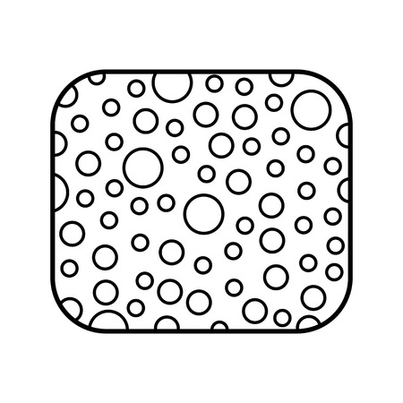 Sponge for washing. Subject of personal hygiene. Flat icon or object for design or web. Vector illustrationのイラスト素材