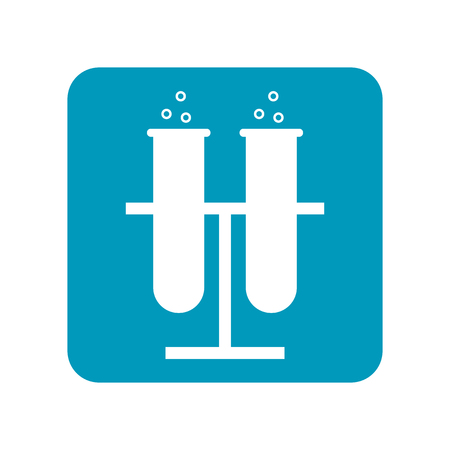 Beaker, test tube for chemical experiment. Medical equipment. Flat illustration, icon or object.のイラスト素材