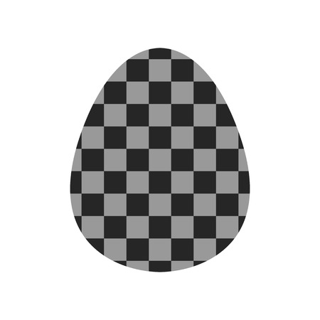 Easter egg. Flat object or icon isolated on white background. Religious holiday. Vector illustrationのイラスト素材