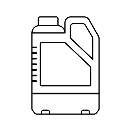 Container, canister for oil or gasoline. Flat icon and linear object. Cut out illustration.のイラスト素材
