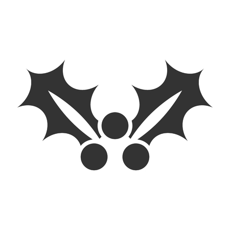 Christmas flower. Flat icon and illustration on white background. Holiday symbol.のイラスト素材