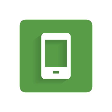 Smartphone. Flat icon, object isolated on white background. Illustration for design.のイラスト素材