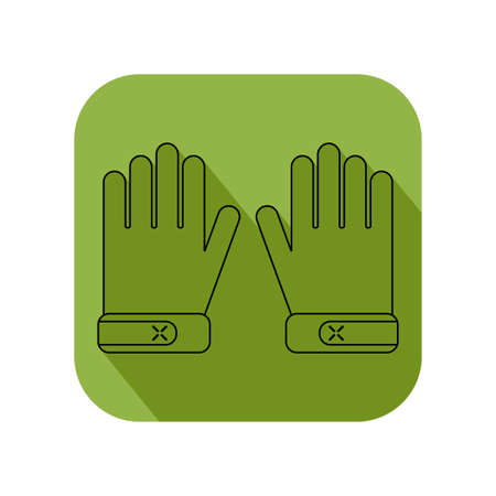 Working gloves. Flat objects isolated on a white background. Protective clothingのイラスト素材