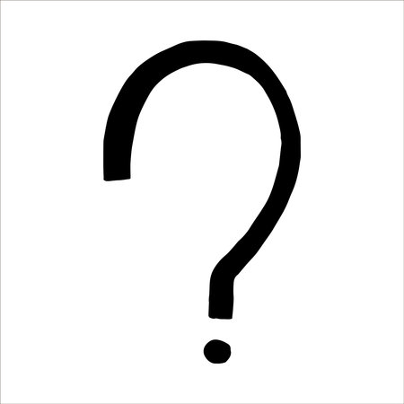 Question mark. Black and white seamless patternのイラスト素材