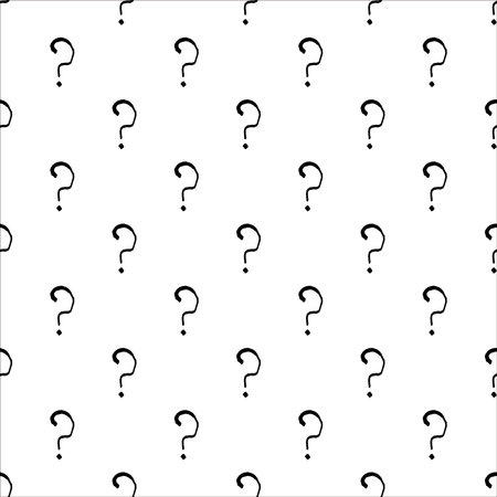Question mark. Black and white seamless patternのイラスト素材