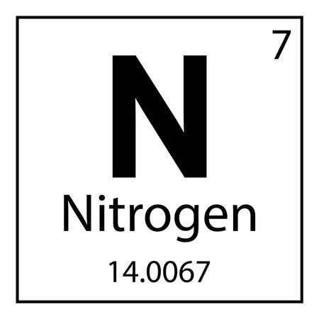 Nitrogen. A chemical element of the periodic tableのイラスト素材