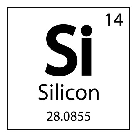 Silicon. A chemical element of the periodic table.のイラスト素材