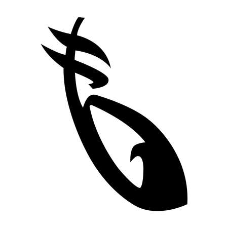 soundless. Runic symbol isolated on a white backgroundのイラスト素材