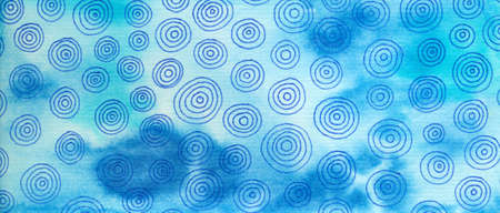 Watercolor banner in circle pattern.