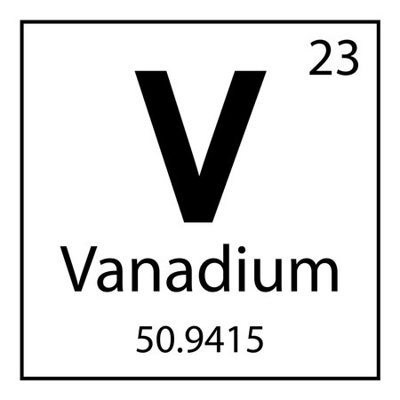 Vanadium chemical element of the periodic tableのイラスト素材