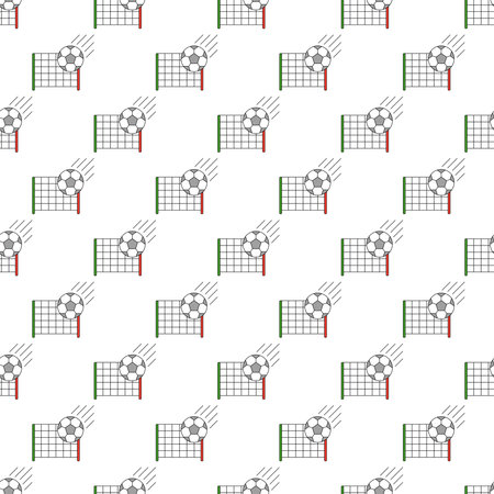 Soccer ball goal seamless pattern sport backgroundのイラスト素材