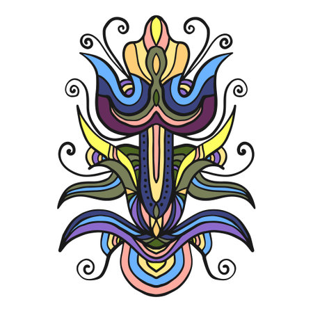 Floral pattern hand drawn vector illustration isolated for stationery scrapbooking packaging designのイラスト素材