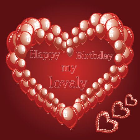 Vector illustration of a happy birthday cardのイラスト素材