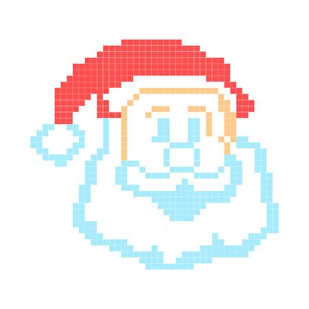 Santa Claus painted pixels.のイラスト素材