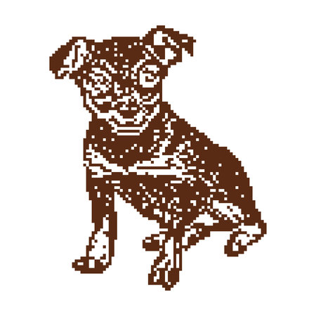Dog pixilated painting.のイラスト素材