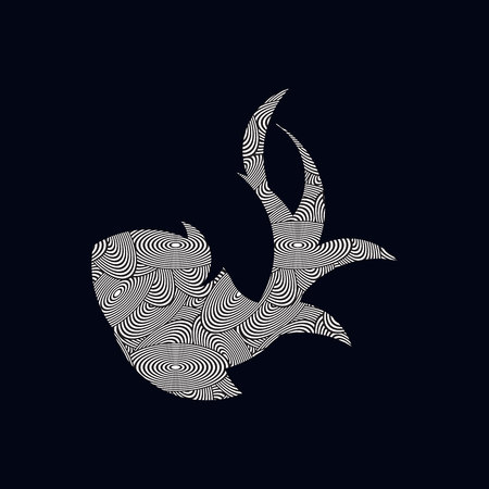 Goldfish  logo with pattern illustration.のイラスト素材