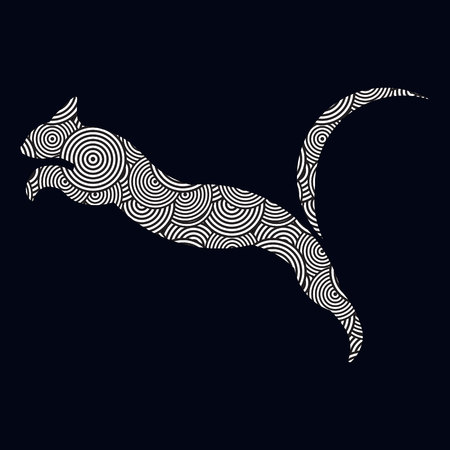 Jumping lynx logo design illustration.のイラスト素材