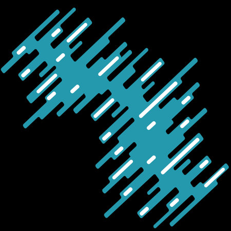 Graphic design in the form of a blob, strips arranged in a chaotic manner. Vector illustration