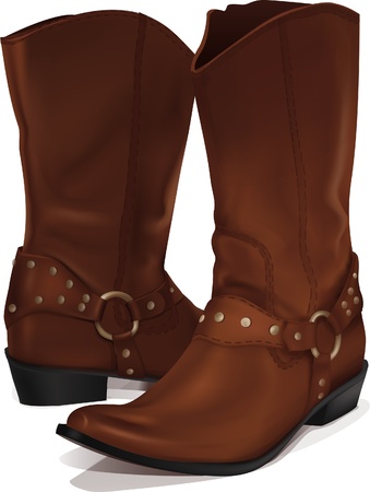 vector cowboy boots のイラスト素材