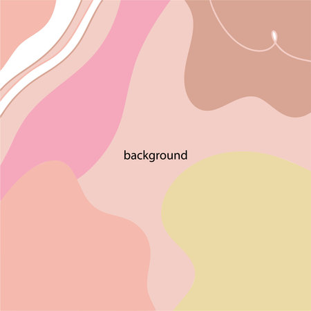 Fashion stylish templates with organic abstract shapes and line in pastel colors. Neutral background in minimalist style. Contemporary vector Illustrationのイラスト素材