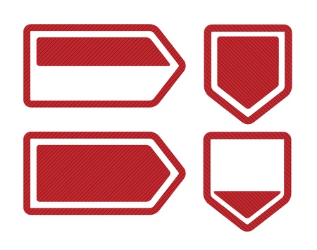 Set of Four Red Bookmarksのイラスト素材