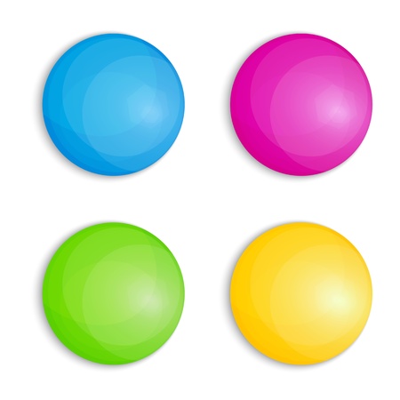 Web Buttons in Four Colorsのイラスト素材