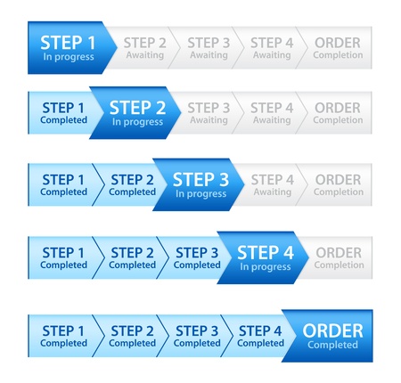 Blue Progress Bar for Order Processのイラスト素材