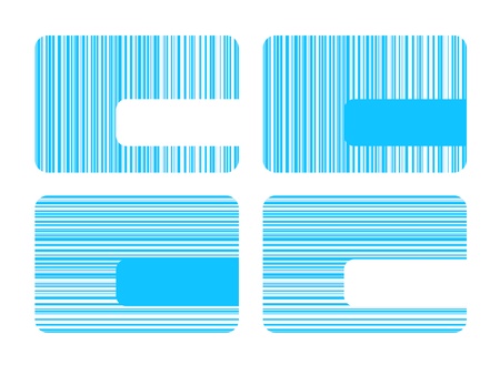 Business cards with blue stripesのイラスト素材