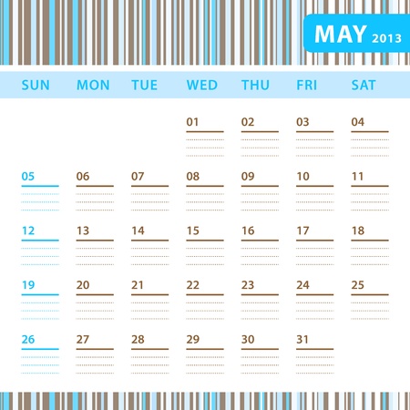 Planning Calendar - May 2013のイラスト素材
