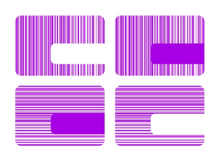 Modern Business Cards with Purple Stripesのイラスト素材