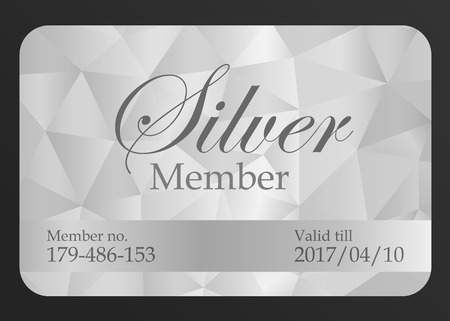 Silver member cardのイラスト素材