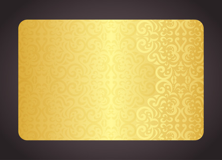 Luxury golden card with vintage patternのイラスト素材