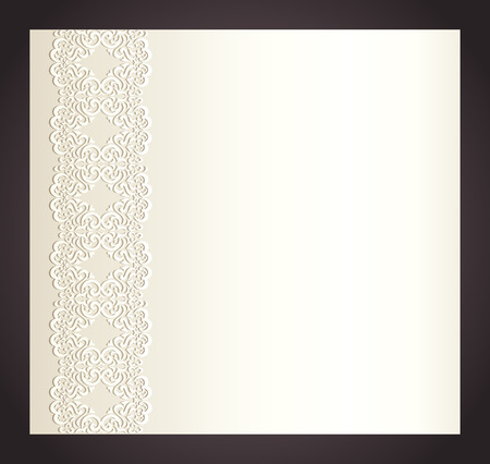 Luxury creamy invitation with imitation of laceのイラスト素材