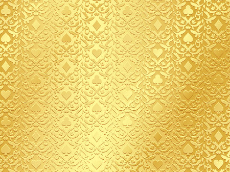 Luxury golden poker background with card symbols