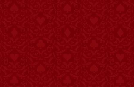 Luxury red poker background with card symbolsのイラスト素材