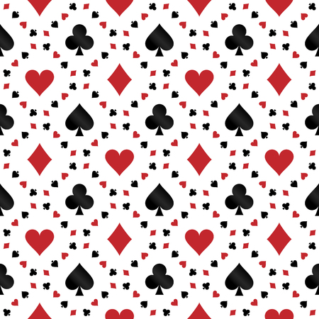 Seamless pattern with poker cards symbolsのイラスト素材
