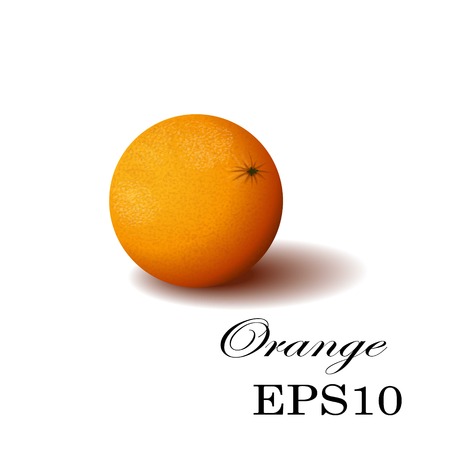Orange isolated, Orange. Illustration of Orange. Orange on transparent background. Juicy Orange, tropical fruit.のイラスト素材