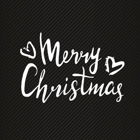 Christmas and New Year design lettering. Hand drawn sign for greeting card, invitationのイラスト素材