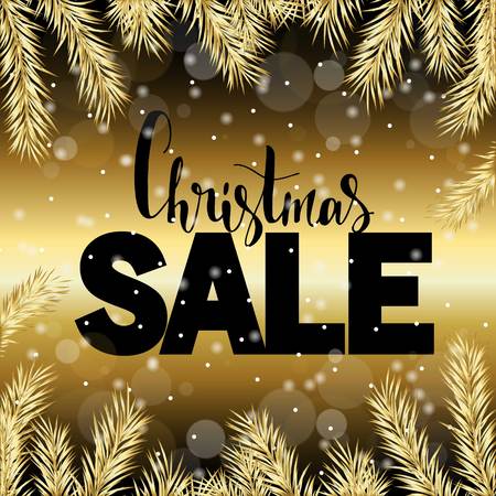 Christmas sale gold elegant glitter background. Gold shine sparkles background. New year eve and Christmas sale logo for banner, web, header and flyer, designのイラスト素材