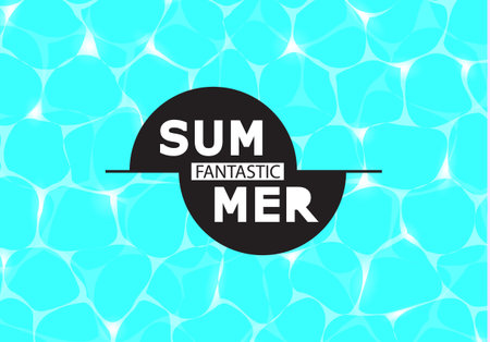 Vector illustration of shiny blue water. Fantastic summer. Illustration can be used for web design,...