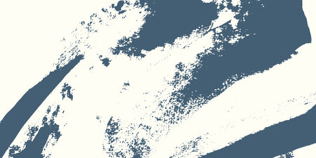 Grunge background with blue brush stroke. Hand drawn grainy texture, vintage template for design. Old damaged background for texture overlay, abstract pattern. Vector illustrationのイラスト素材