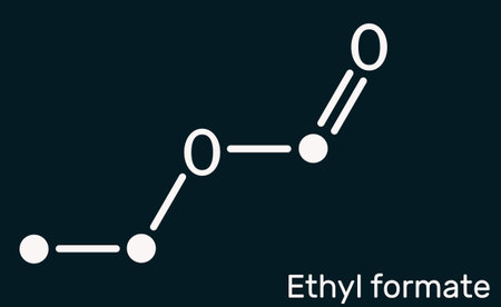 Ethyl formate, ethylformate, ethyl methanoate, formic ether molecule. It is formate ester derived...