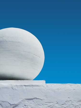 architectural element of white color against the skyの写真素材