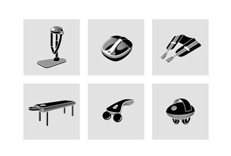set of tools and accessories for massage roomのイラスト素材