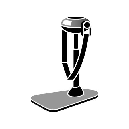 stand vibro massager - illustration isolated on white background. concept - health, body shapingのイラスト素材