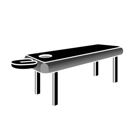 massage table - illustration isolated on white backgroundのイラスト素材