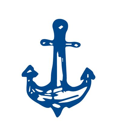 Anchor - sketch on a white background. Anchor - doodle drawing. sea.の写真素材