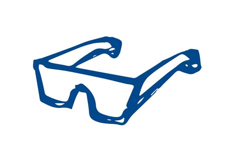 glasses - flat illustration on a white background. Sunglasses - a stylized sketch. item of clothin.のイラスト素材