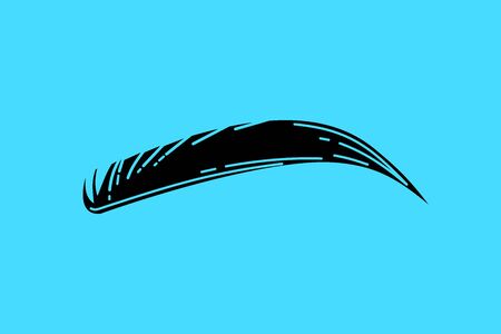 eyebrow silhouette -  cosmetology - eyebrow tattoo. beauty services. youth and beauty.のイラスト素材